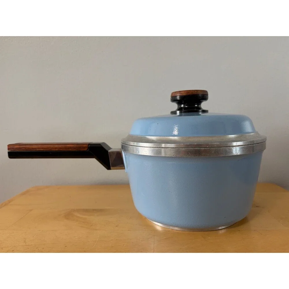 Vintage KF Kitchen Fair Cast Aluminum Non Stick Sauce Pot With Lid